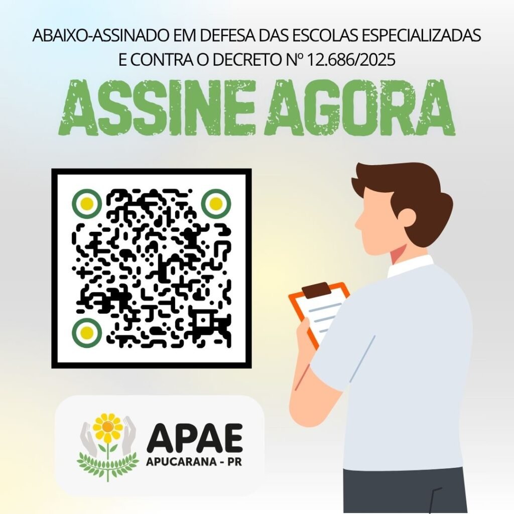 ASSINE – ABAIXO-ASSINADO EM DEFESA DAS ESCOLAS ESPECIALIZADAS E CONTRA O DECRETO Nº 12.686/2025