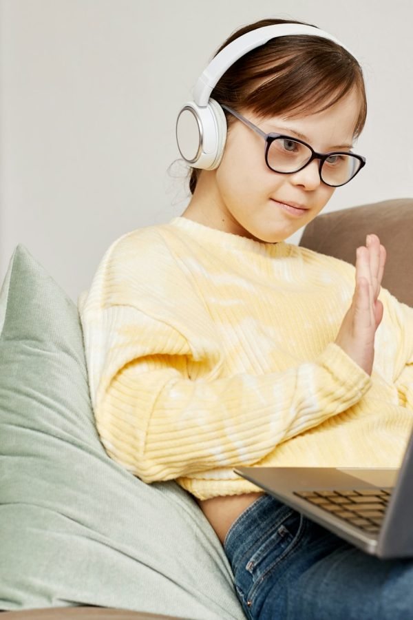 Girl With Down Syndrome In Video Chat